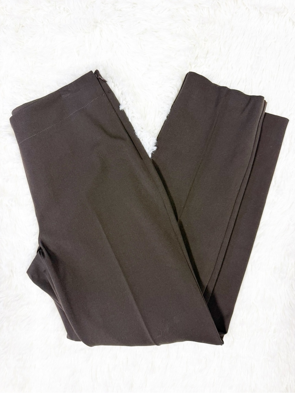 Talbots Classic Side Zip Pants Size 4P Chocolate Brown NWT Petite